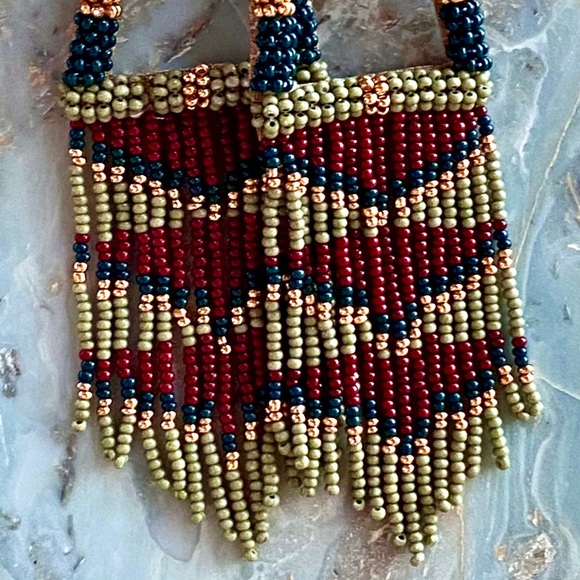 🌺🎉HP🎉🌺 NWT Anthropologie Deepa Beaded Fringe Chandeliers - Picture 3 of 16